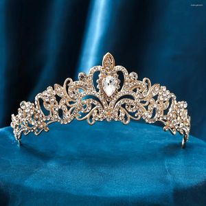 Cabeças 1pc de liga de zinco de zinco de metal decoração de cabelo de cabelo branco acessórios de strass brancos Coroa da noiva Princesa Tiara para WOMe
