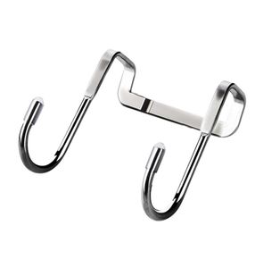 Over Cabinet Door Drawer Double Hooks Hanging Towel RackStainless Steel Multifunction Hanging Over the Door Hooks Use for Kitche4174664