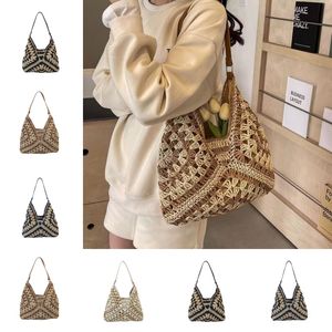 Luxury triangle handbags designer tote bag women Beige Straw Raffias top handle beach bag shopper weekender clutch bags mens fashion Crossbody Shoulder bag Khaki