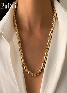 Steampunk Ball Beads Chain Necklace Trendy CCB Plastic Choker 57cm Goth Bead Halsband Collier Femme Bijoux8230073
