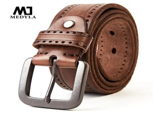 Górna warstwa skórzana Cowhide Belt Fashion Technologia Mężczyzna Pasek Importowany pasek klamry stopowej szeroki Cinto Masculino Luksus Cummerbund Y1903106663