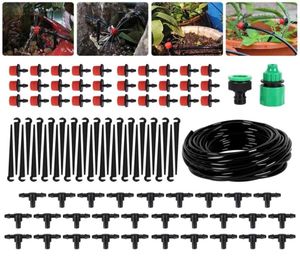 25 м DIY -капельница -ирригационная система Автоматические наборы для водопола Микрополистые наборы с регулируемыми капельными капельками для садового ландшафта T2002456402