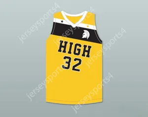 Пользовательский nay mens Youth/Kids Draymond Green 32 Saginaw High School Trojans Yellow Gold Basketball Jersey 1 Top Snatched S-6xl