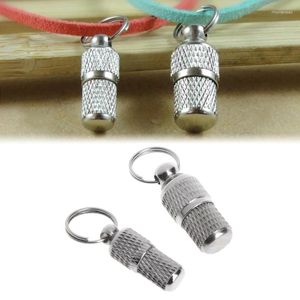 Porta etichetta dell'abbigliamento per cani Anello da pet cucciolo in metallo con mini scatola di stoccaggio per forniture per colletti per gatti