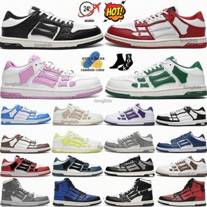 Esqueleto ami skel skelet top top baixo tênis de ossos de osso tênis bone runner sapatos instrutores de tênis de tênis de tênis esqueleto esqueleto feminino homem azul vermelho branco preto verde 1234