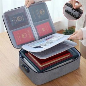 Briefcases Document Organizer Briefcase A4 Folder Holder Men's Women's Bag Cover Purse Passport Home Safe Functional File Storage Case