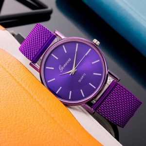 Armbandsur som säljer Geneva Women's Casual Silicone Strap Quartz Watch Top Brand Girls Armband Clock Wristwatch Women Relogio Fem 250n