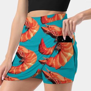 Skirts The Big Prawn Women's Skirt With Hide Pocket Tennis Golf Badminton Running Shrimp Ballina