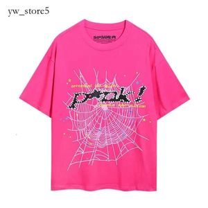 Spiders SP5ders Designer T 2024 Sommer für Männer und Frauen Grafische Tee Kleidung 555 T -Shirt Pink Black White Young Thug 55555 Hemd FC35