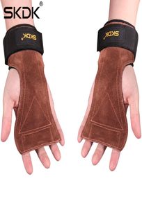 2019 SKDK Grips Cowhide The Lifting Gloves Gloves Fitnes