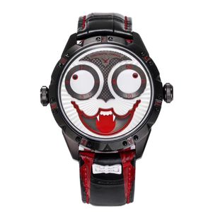 Black Vampire Watch Exclusive Men Mechanical Watch Leather Luxury Designer Design Joker Wristwatches6117394