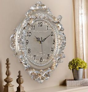 Creative Angel Resin Craft Soggiorno Camera sospeso Casa da letto El Creative Angel Resin ristorante Orologio Silent Clock 240507