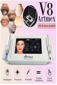 Professional 2 в 1 ArtMex V8 Постоянный макияж татуировки, губы, губы ротационная ручка Микроблейдинг MTS PMU System4242654