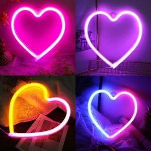 Batteria a LED USB Neon Light Decoration Decorazione Butterfly Lightning Cuore Neon Night Light for Kids Camera da letto Regalo per feste di nozze