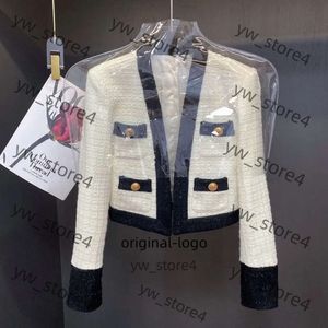 Chanels Jacket Designer Jacket Women Women Coats de luxo Designer feminino Cardigan Outerwear Black Branco Manga longa Moda de alta qualidade Chanells Casaco de bolso do peito 0176