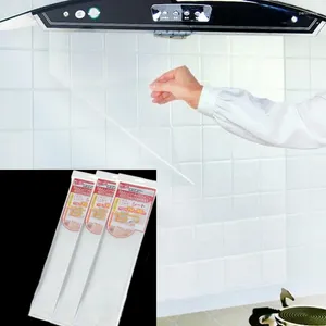 Window Stickers 1PC 45X68CM Kitchen Transparent Oil Resistant Sticker Heat Rresistant Self Adhesive Waterproof Film Ceramic Tile Protective