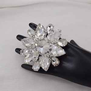 Cuier 8,5cm de tamanho enorme anel de strass para jóias de casamento de noiva Homem exagerado de decoração de jóias mostra anéis ajustáveis 240508