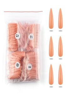 500pcsbag Professional False Nails Long Stiletto Tips Acrylic Press On Fake Nails Candy Color Full Cover Nail Art Manicure6731403