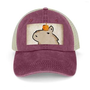 Basker orange capybara cowboy hatt fashionabla lastbilar hattar mäns mössa kvinnor