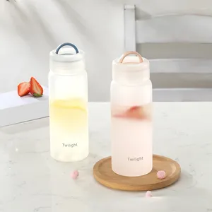 Vinglas med jordgubbsliv Hög utseende nivå glas bärbar transparent kopp personlighet tecup trend frostat vatten