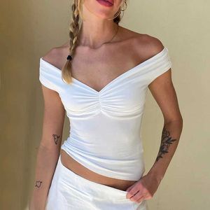 Women's T-Shirt CUTENOIVA Casual Women Soft V Neck Pleated Camisoles Tank Tops 2024 Summer Fashion Slveless Slim Tops Female Party Club Strt T240510