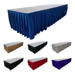 Table Cloth 5 Meter Long Rectangular Tablecloth Conference Exhibition Banquet Cover Wedding Event Party Desk Decor Skirt