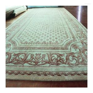 Carpets Europe English Country Style Carved Rug Hand Tufted Craft Versatile Usage
