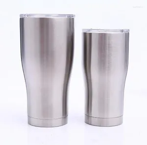 Canecas Quevinal 10pcs 30oz/20oz Caneca de café Aço inoxidável Tumbler de parede dupla A vácuo de cerveja isolada bebendo xícaras de viagem