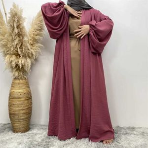 Ethnic Clothing Satin Abaya for Women Shimmer Lantern Slve Islamic Hijab Robe Dubai Turkey Modest Outfit Kaftan Ramadan Muslim Long Dress T240510