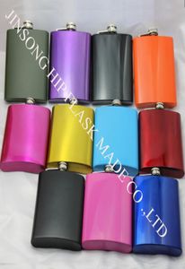 gemischter farbiger Edelstahl 7oz Hüftflasche 12 Farbe kann personalisiertes Logo Accept2305678 wählen