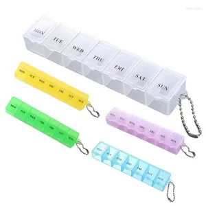 Storage Bottles 7 Day Box Weekly Pillbox Case Plastic Square Pills Dustproof Travel Organizer For Purse