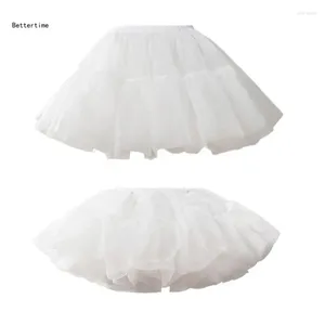 Women's Sleepwear B36D Women Tulle Tutus Short Skirt Elastic Waist 6 Layer Bubble Petticoat