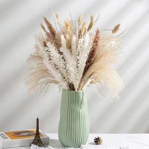 Fiori decorativi Pampas secchi decorazioni bianche pompose code pompose arrangiamenti floreali pomphat boho casa