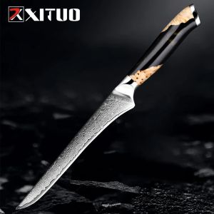 Chef Lonting (filet) coltello da 6 pollici Migliore Damasco giapponese VG10 Acciaio 67 strato Razor Sharp Utility KIFE ASCESSIMO Conservazione