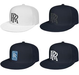 Rolls Royce Logo Mens и Womens Snap Back Back Baseballcap Cool Blank Hip Hopflat Brimhats символ логотип эмблем RR Logo. Пешание синего 9504671