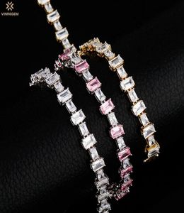 Kedjor Vinregem Hip Hop Rock 925 Sterling Silver Created Moissanite Gemstone Fahion Chain Necklace Armband Fine SMEEXKE Gift Whol1930767