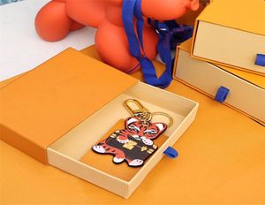 Chavetista Tiger Tiger Keychains Trend Cartoon Caru Casal Pingente de bolsa de alta qualidade com Box Box8543213