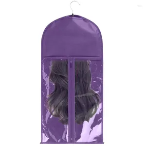 Storage Boxes Wig Bag With Hanger Dustproof For Home Salon Lightweight Breathable Real Hair Container