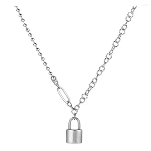 Pendant Necklaces Lock Head Necklace For Men Chain Chains Padlock Mens Men's Choker Asymmetrical And