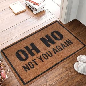 Carpets Funny Doormat Oh No Not You Anymore Fleece Bath Mat Non-slip Welcome Mats For Home Kitchen Washable Indoor Outdoor Rug