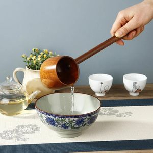 Dinnerware Sets Wooden Water Spoon Large Ladle Long Handle For Garden Laundry Powder Scoop Kitchen Make Tea