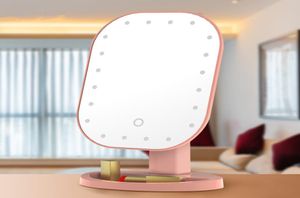 20 LED Touch Sn Makeup Mirror USB Lights Table Vanity Makeup Mirrors 180 Degree Rotation Cosmetic Folding Mirror 3style GGA31328115527