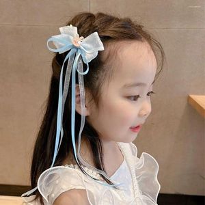 Hair Accessories Lovely Lovable Fairy Headdress Bow Ribbon Tassel Children Accessory Chinese Style Clip Headwear Girl Hairpin