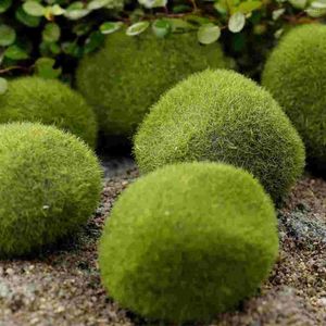 Декоративные цветы 5 шт. Bonsai Moss Stone Decor Ботанический микро -ландшафт зеленый офис Офис