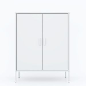 Metal Storage Locker Cabinet, Adjustable Shelves Free Standing Sideboard Steel Cabinets for Office,Home