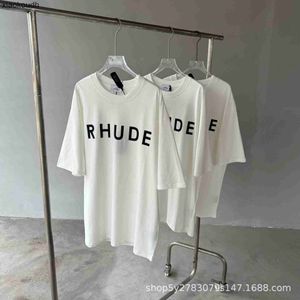 RHUDE High End Designer T-shirts para o verão Novo Mesma Moda Simple Camiseta Mangas curtas com rótulos originais 1: 1