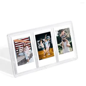 Frames 3 Slots Po Frame Fashion Inch Picture Holder Instant Film Camera Table Desktop Decor For Fujifilm Instax Mini