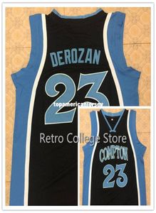 ＃23 Demar Derozan Compton High School Jersey Retro Top Stitched Sewn Any Name番号XS-6XL Vest Jerseys 4441163