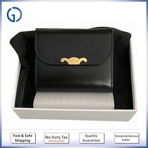 10A 24K Wallet Card Holder Top echter Leder -Kredit -Geldbörsen -Designer Kurzer Brieftasche höchste Qualität