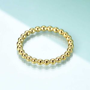 Berömda designer populära ringar för älskare fashionabla kvinnor enkla runda pärlor ringer med vanliga vanly